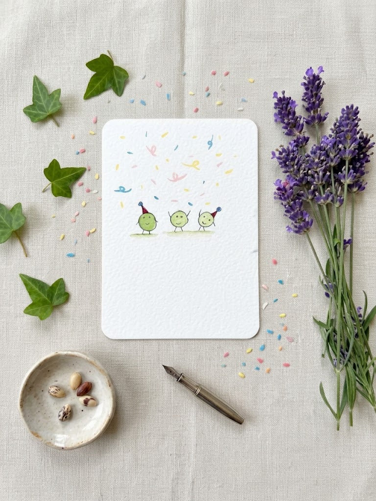 Party Celebration Watercolor Painting | Greeting Card Art